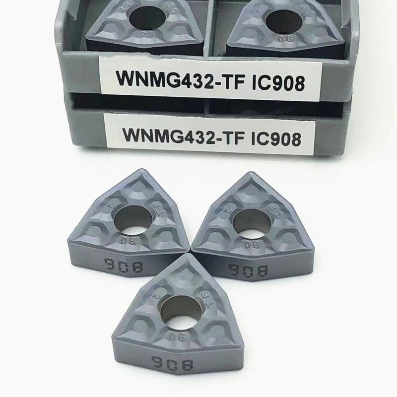 

10PCS high quality WNMG080408 TF IC907 / IC908 IC908 / IC907 CNC external turning tool carbide insert WNMG080408 TF lathe tool