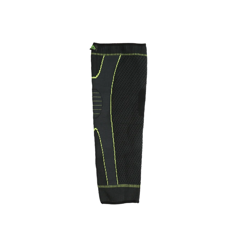 Горячий эластичный желто-зеленый полосатый спортивный удлиняющий коленный наколенник, антискользящая повязка для мужчин и женщин.