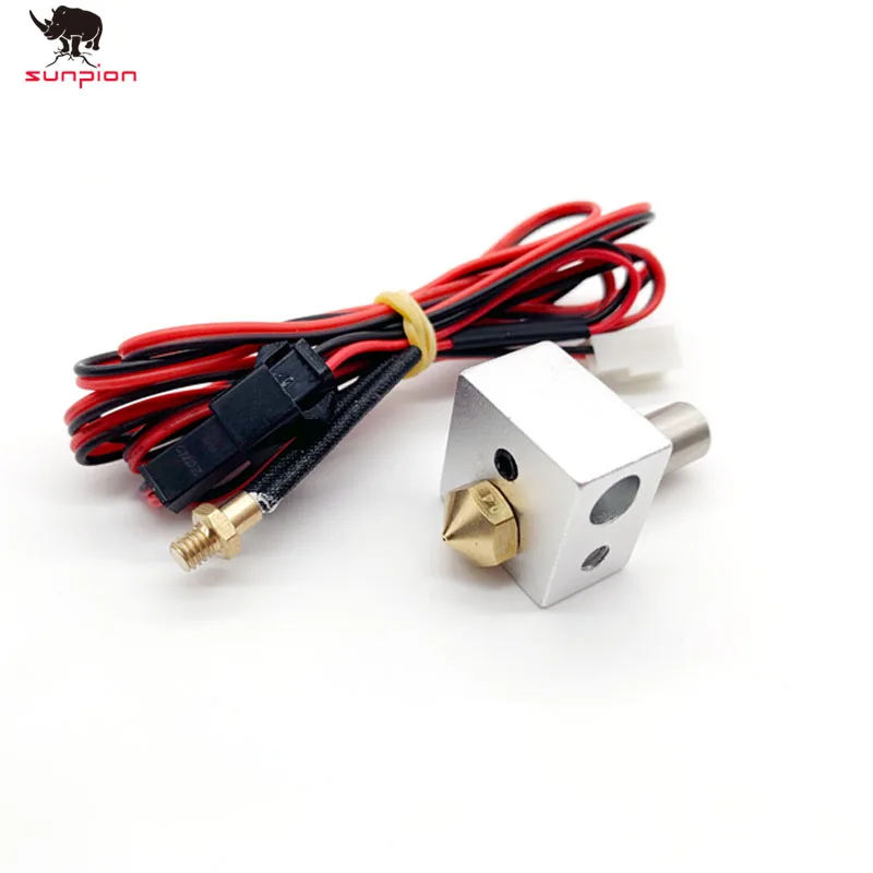 MK10 принтер части Hotend Комплект 0. 4 мм медное сопло M7 резьба Heatbreak с PTFE тефлон+ термопары крепежные винты NTC100K3950