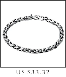 Genuine 925 Sterling Silver Jewelry Personality Six-Word Mantra Barrel Beads Silver Men Bracelet Retro Silver Jewelry