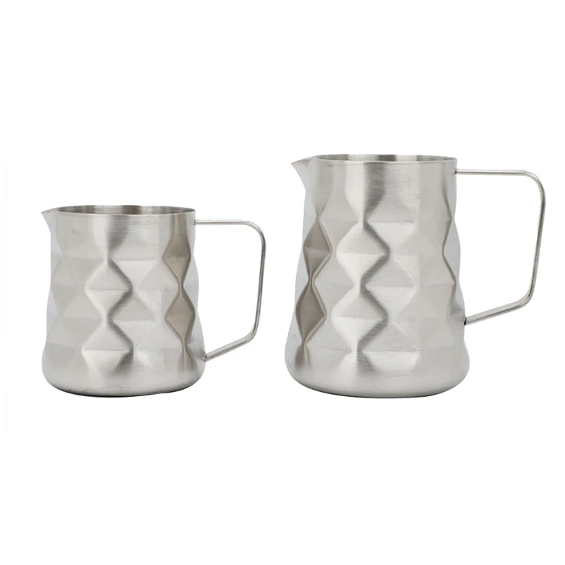 

Кувшин для взбивания молока призматический из нержавеющей стали, молочный кувшин для эспрессо, кофе, капучино, кружка для приготовления кре...