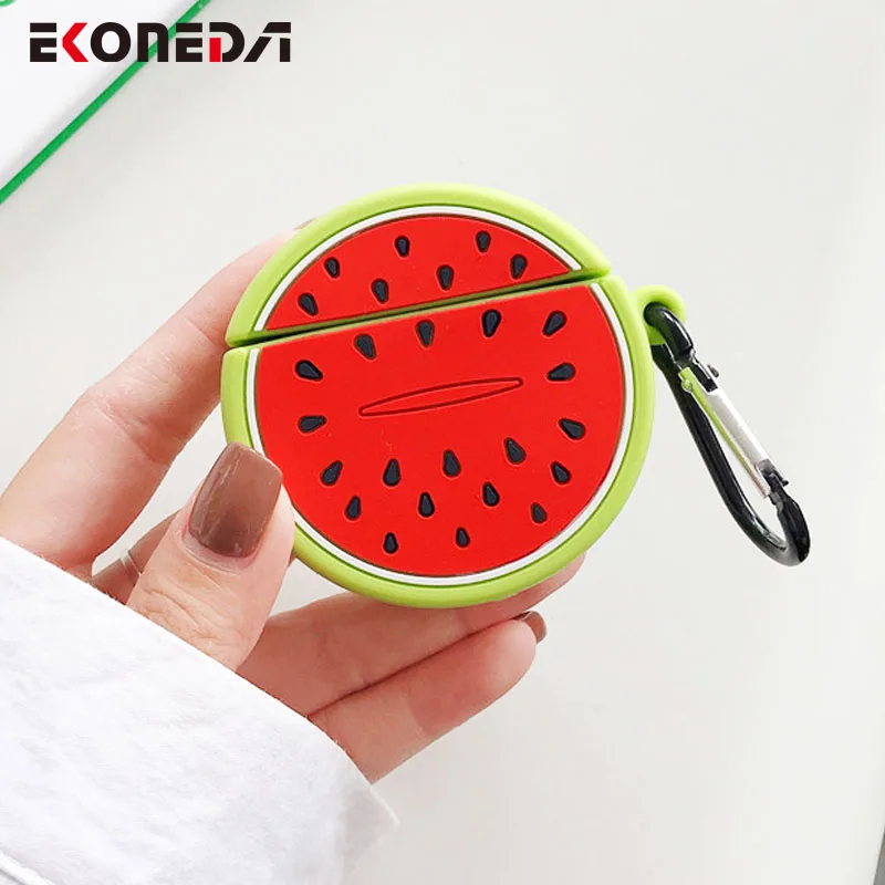 Силиконовый чехол EKONEDA для наушников Airpods со свежими фруктами с лимонным и