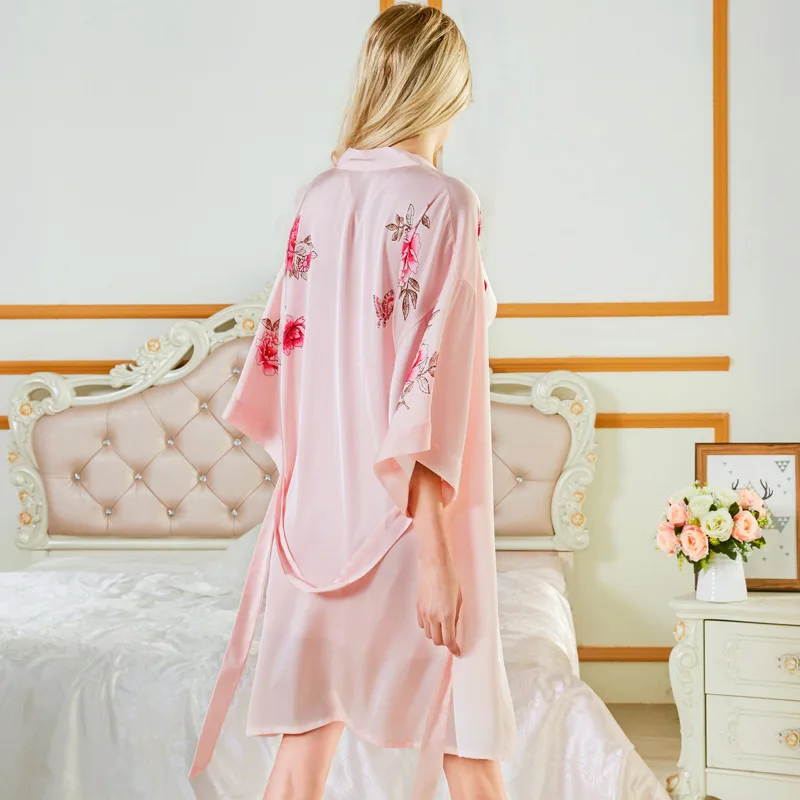 Сексуальные женские пижамные комплекты из 2 предметов с бретельками кимоно