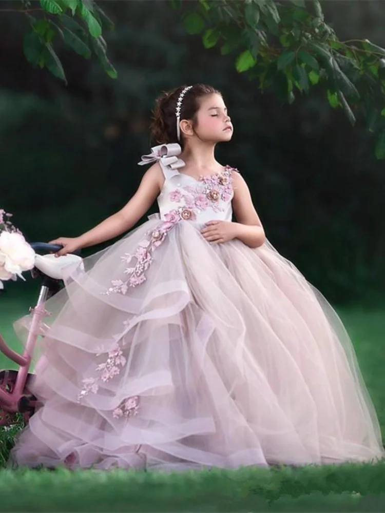 

Flower Girl Dresses First Communion Dresses for Girls Soft Tulle Dress Princess Party Dress