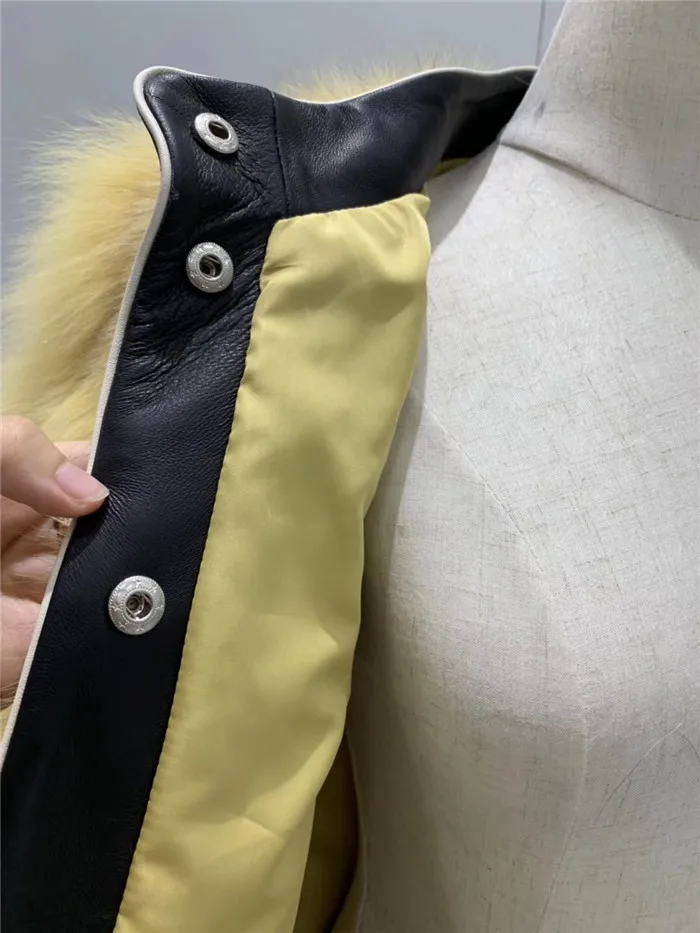 Abrigos mujer invierno шуба из натурального Лисьего меха женская зимняя короткая Повседневная мотоциклетная Лоскутная куртка из натуральной кожи Верхняя одежда