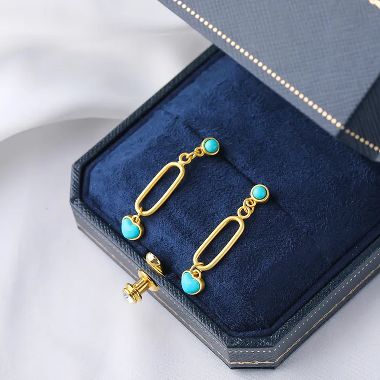 Женские серьги-подвески из серебра 925 пробы в форме сердца | Украшения и