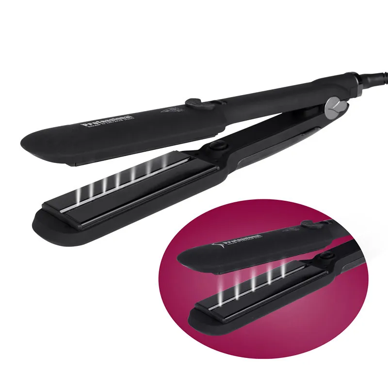 

Professional steam Hair Straightener Curler Hair Flat Iron Infrared Hair Straighting Curling Iron with LED Display