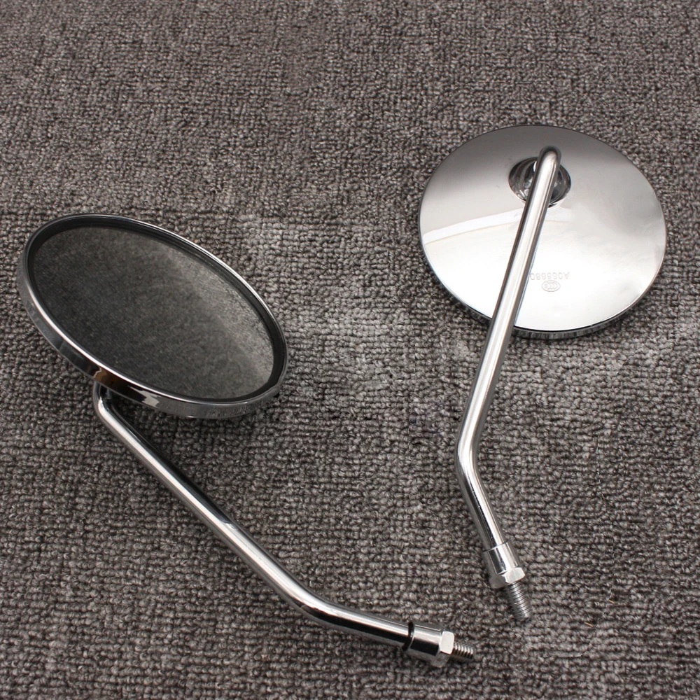 Зеркало овальное мотоциклетное круглое 8/10 мм для мотоциклов suzuki gn 125 vespa sprint gts