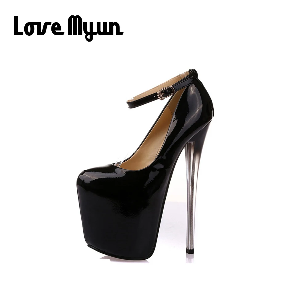 Туфли женские на очень высоком каблуке пикантные с круглым носком для свадьбы