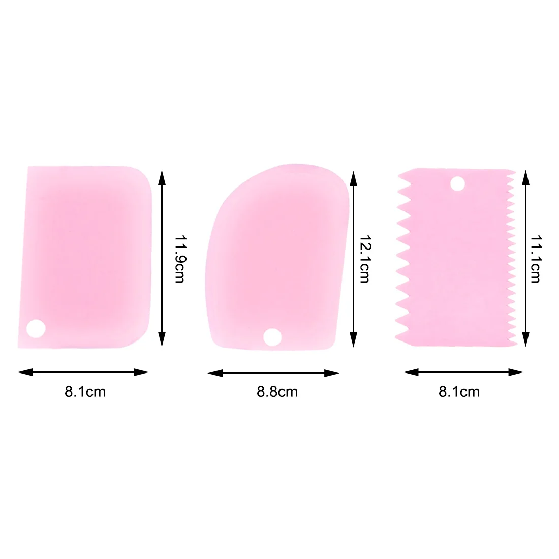 3 шт./компл. скребок для мастики обледенения украшения простой Гладкий