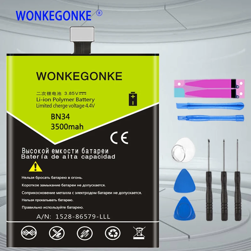 

WONKEGONKE BN34 Battery For Xiaomi Redmi 5A 5.0" Replacement Mobile Phone Batteries Bateria