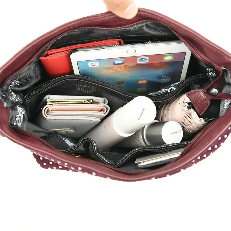 

2020 New Fashion Blue Women Bucket Bag Quality Nubuck Leather Lady Crossbody Shoulder Bags Diamond Inlaid Female Medium Handbag