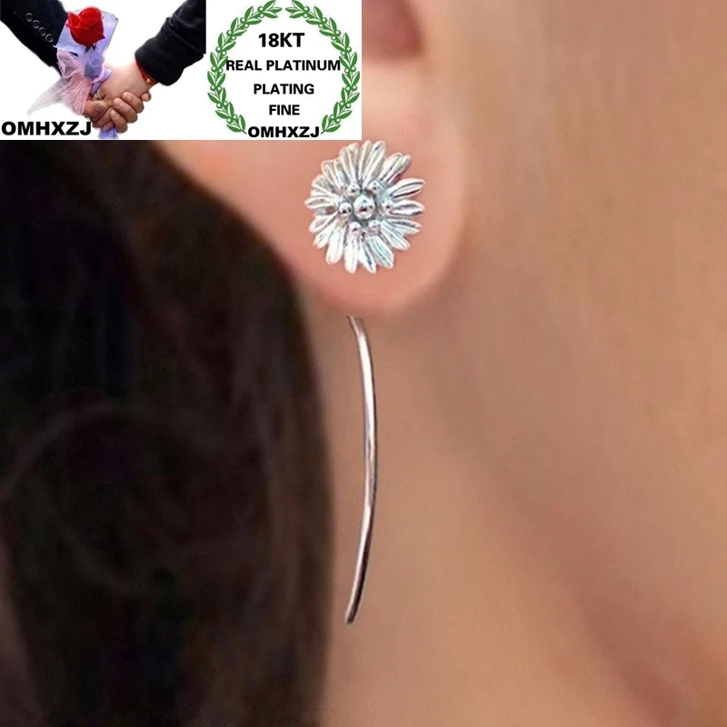 

Серьги-гвоздики женские OMHXZJ EA558, 18 карат, из белого золота