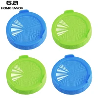 42 sprouting lid food grade mesh sprout cover kit seed growing germination vegetable silicone sealing ring lid for mason jar