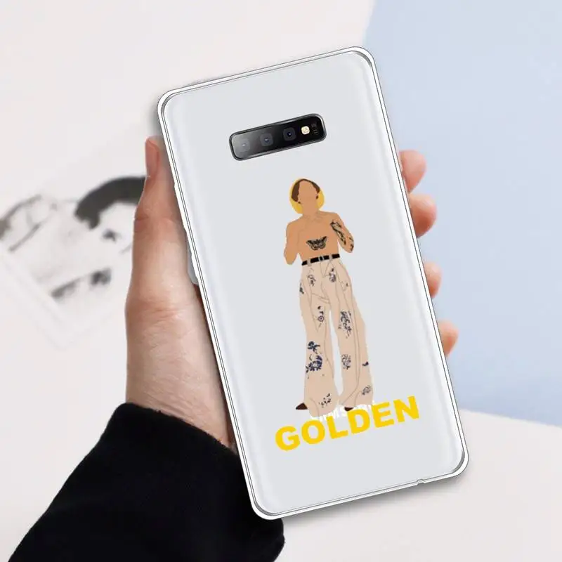 

Harry Styles Gold Phone Case Transparent For Samsung Galaxy A71 A21s S8 S9 S10 plus note 20 ultra