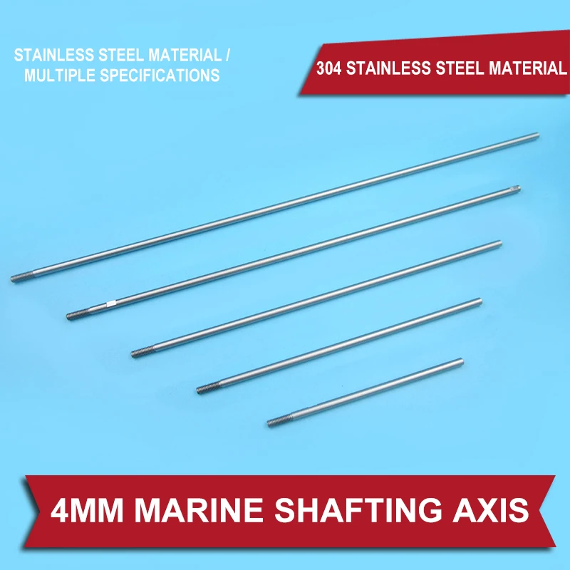 

DIY 4mm Boat Model Shaft Axis 304 Stainless Steel Drive Shaft 10cm 13cm 15cm 20cm 25cm Transmission Shaft For Brushed Jet Boat