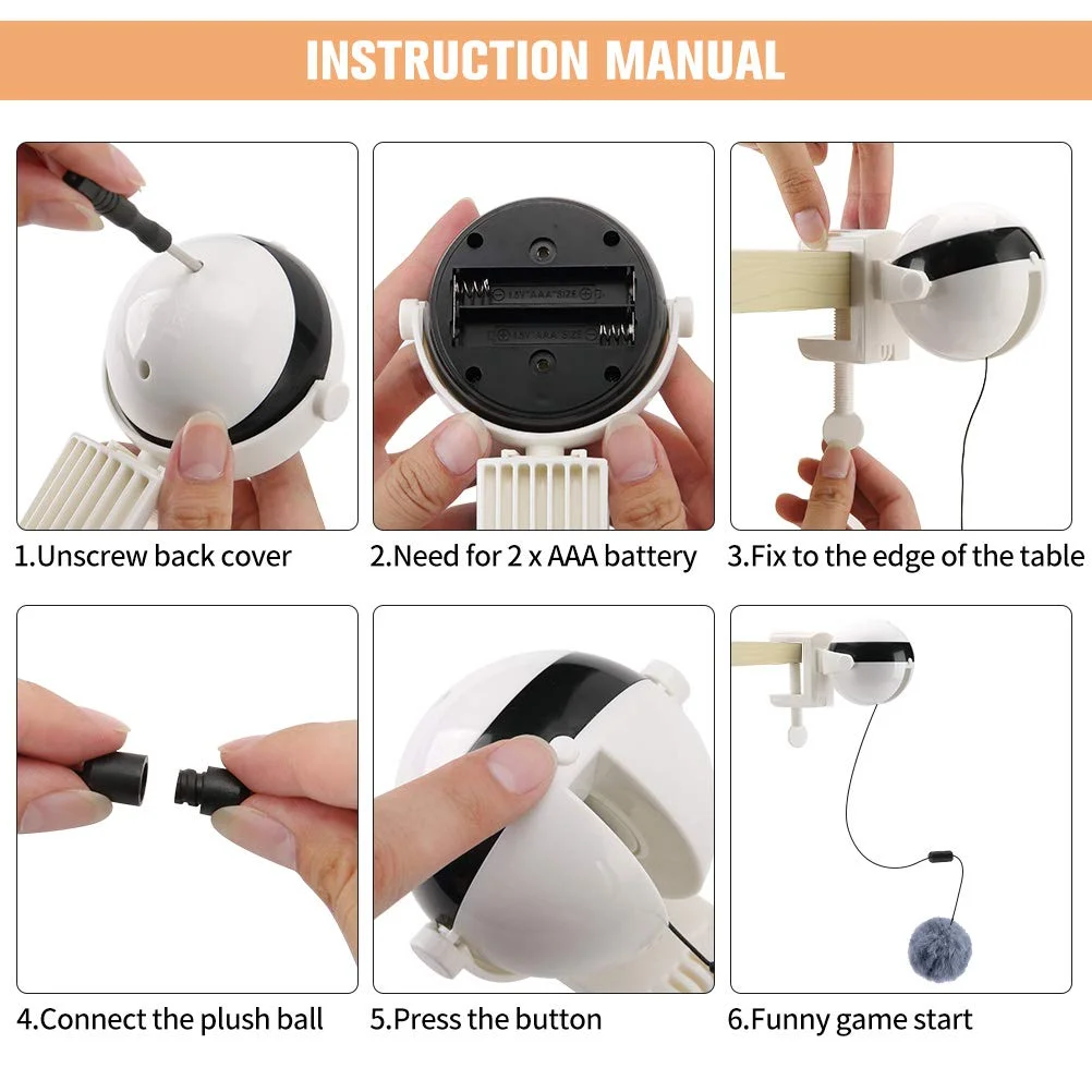 

Electric Automatic Lifting Motion Cat Toy Interactive Puzzle Smart Pet Cat Teaser Ball Pet Supply Lifting Toys