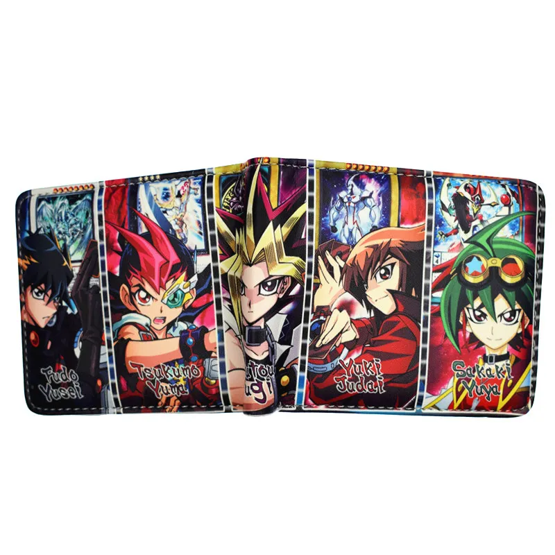 Мультфильм Yu Gi Oh короткий кошелек Высокое качество PU мужской кошелек мальчик кошельки для монет