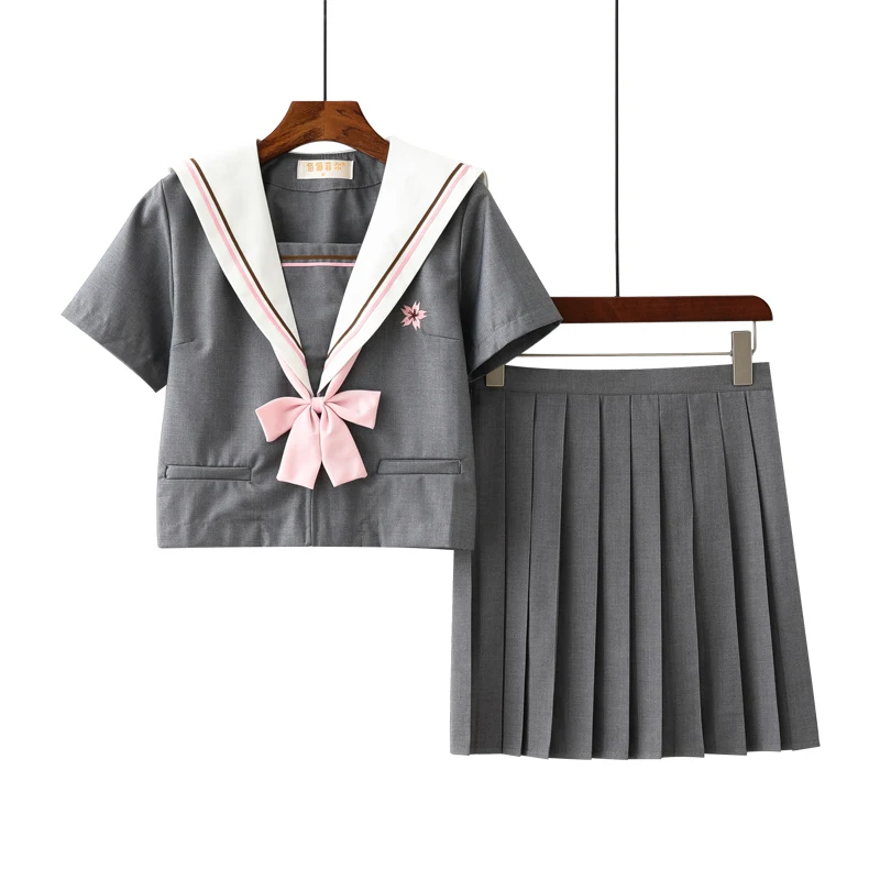 2021 Japanese School Uniforms New Autumn Long Sleeve Sailor Top Pleated Skirt Sets Harajuku Anime Suit Girls JK | Тематическая