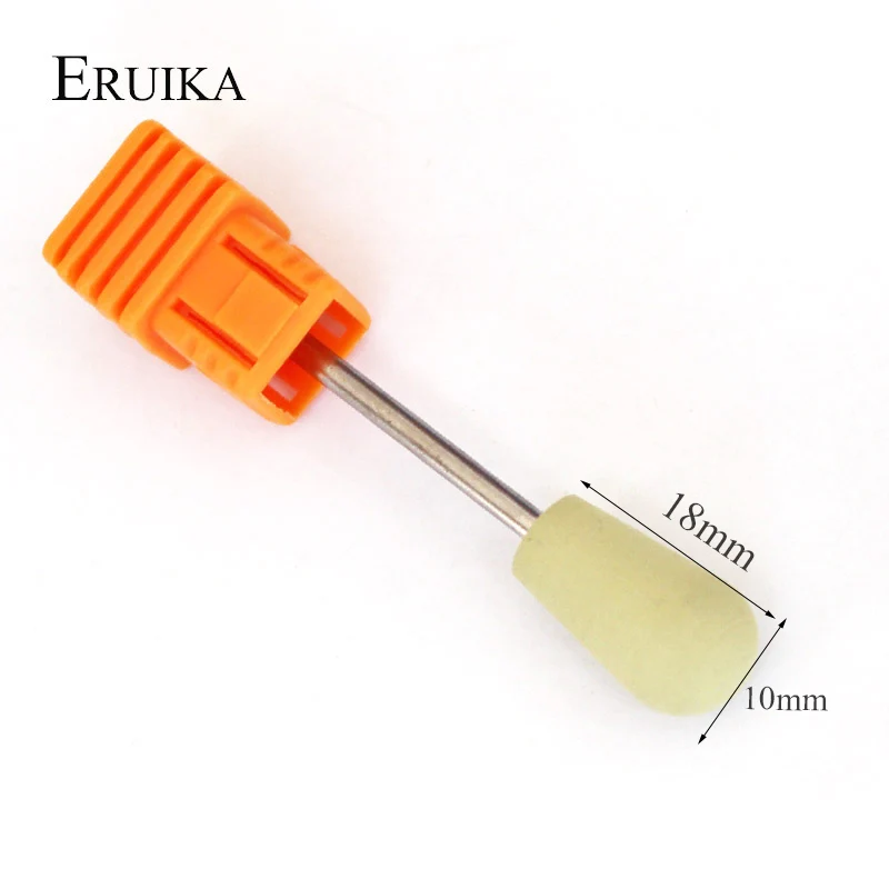 ERUIKA 10*18 мм Силиконовое сверло для ногтей гибкое Poilsher роторное сверло для маникюра и педикюра аксессуары инструменты для полировки ног