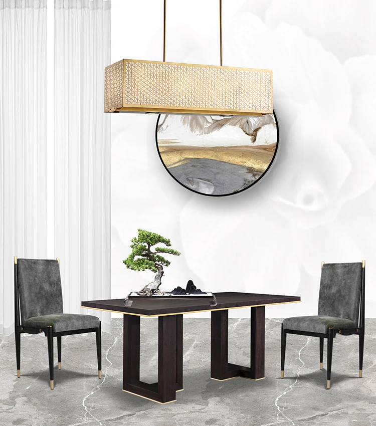 

New Chinese Restaurant Designer Simple Tea Table Study Bar Lamp Modern Chinese Zen Tea Room Chandelier
