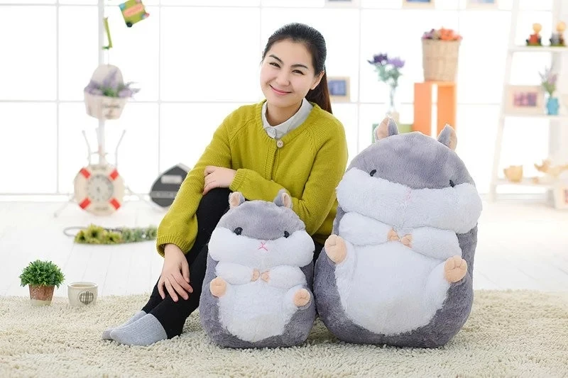 1 шт. 35 см/55 см Kawaii милый хомяк мягкая плюшевая игрушка Плюшевая Кукла чучело животное Peluche хомяк для детей
