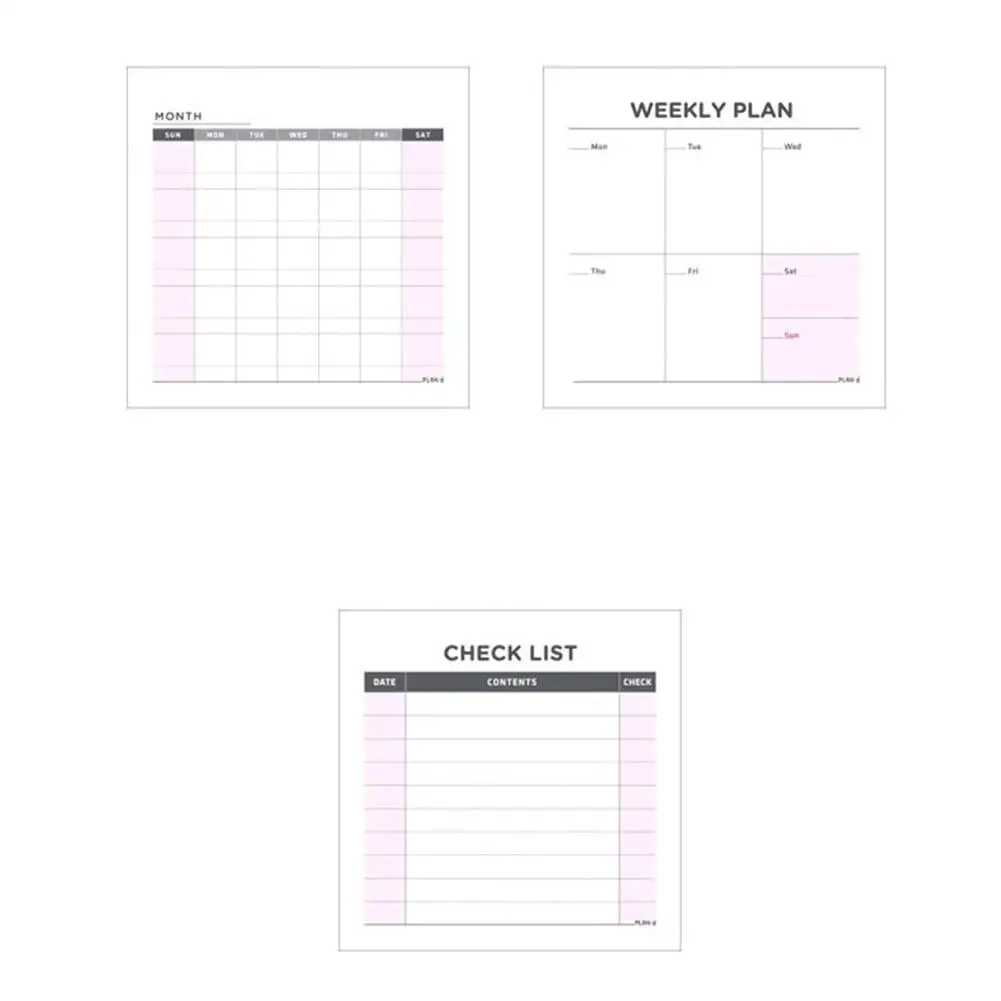

Weekly Monthly Planner Notebook Check List Work Plan Square Paper Notebook Diary Agenda Daybook agenda 2020 espaol