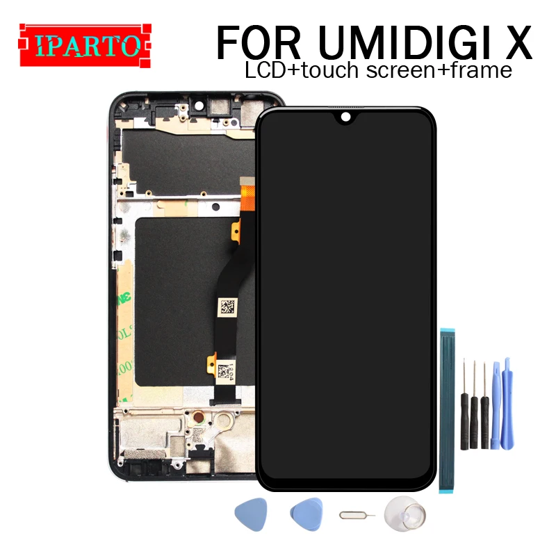 ЖК дисплей UMIDIGI X + дигитайзер сенсорного экрана рамка в сборе 100% Оригинальный