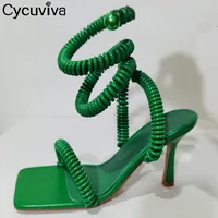 Необычные босоножки с ремешком вокруг щиколотки#2