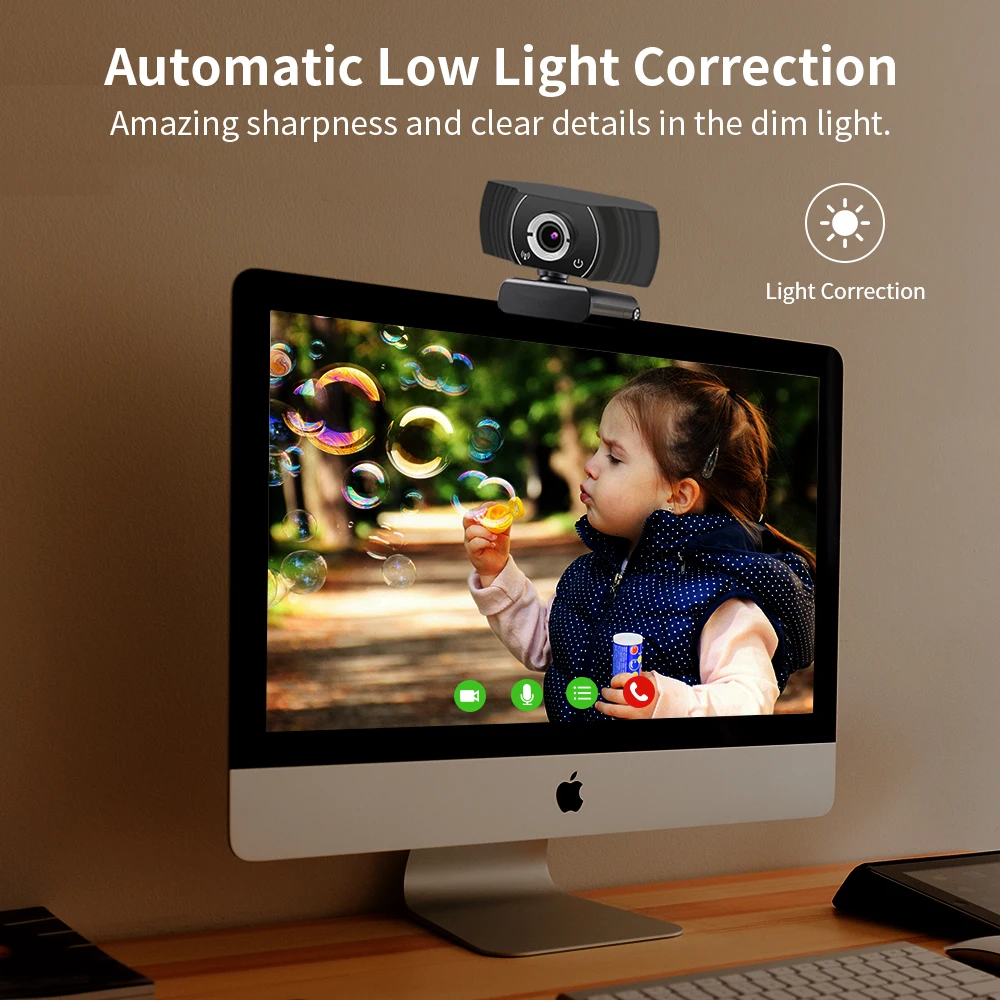 

Webcam 1080P Full HD Web Camera With Microphone USB Camera Web Cam For Computer Mac Laptop Desktop YouTube Skype PC Camera