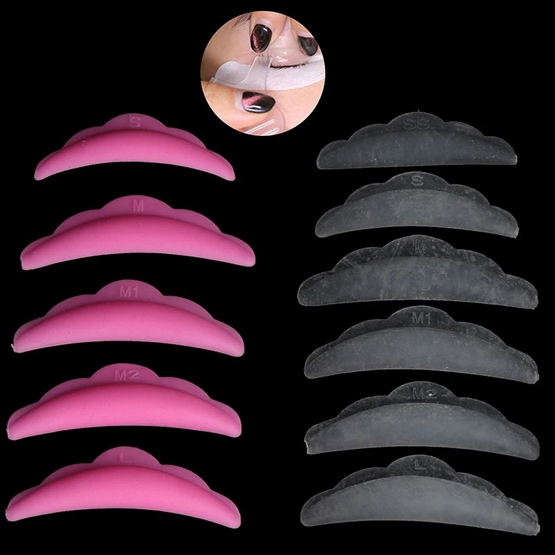 

5 Pairs/6 Pairs Silicone Eyelash Perm Pad Recycling Lashes Shield Lifting Curlers