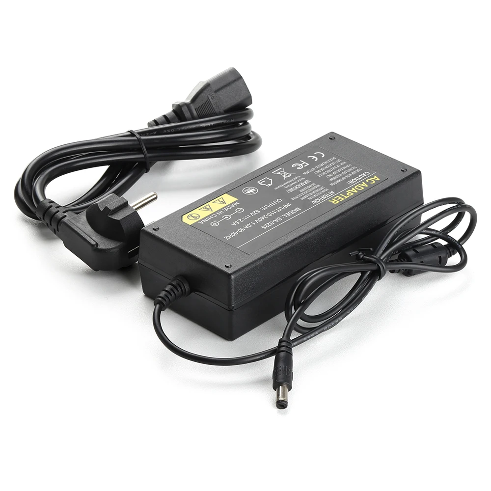 Techage PoE DVR NVR адаптер питания 52V 2.5A блок AC 100-240V настенное зарядное устройство DC 5 41 мм