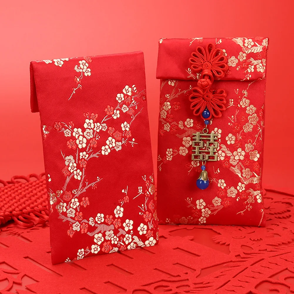 

2020 Money Pocket Chinese New Year Gift Bag Housewarming Brocade Tassel Thickened Lucky Wedding Birthday Hong Bao Red Envelopes