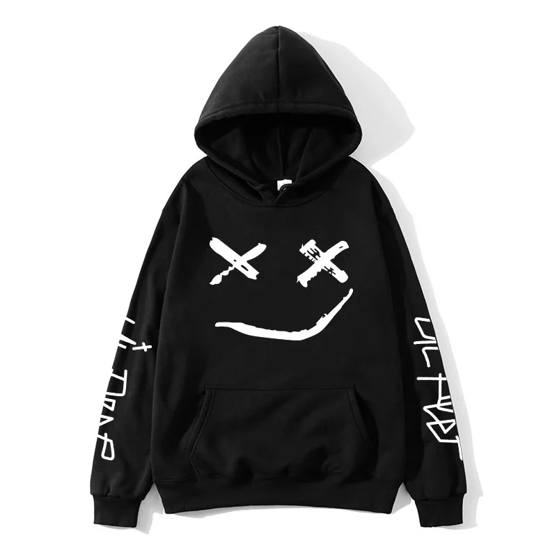

Spring 2021 new men and women casual loose smiley print hoodie student couple print pullover hoodie fashion men and women