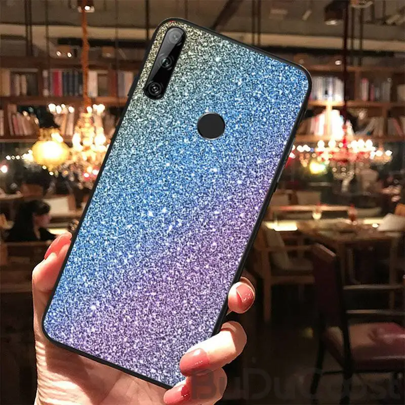 Обычный блестящий черный чехол для телефона Huawei Y5 II Y6 Y7Prime Y9 2018 2019 | Мобильные