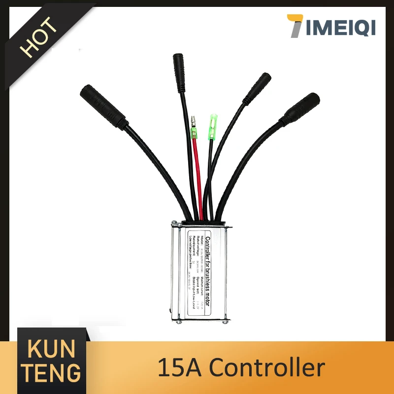 

IMEIQI 36/48V KT(kunTeng)-15A Controller for 250W/350W motor connector plug Electric Bicycle Waterproof/SM with light Free Shipp