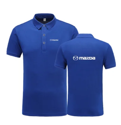 

New Summer Short-sleeve Polo Homme High Quality Cotton Fashion for Mazda logo Print Polo Shirt Casual Business Camisa Polo