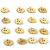 300pcs mixed rabbit wood buttons crafts home decor sewing scrapbooking clothing card making diy 20mm