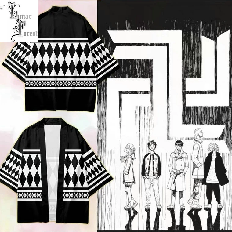 

Anime Tokyo Avenger Kimono 3D Print Japanese Kimono cardigan Haori Yukata Men Boys Fashion Summer kimono Short Sleeve cardigan
