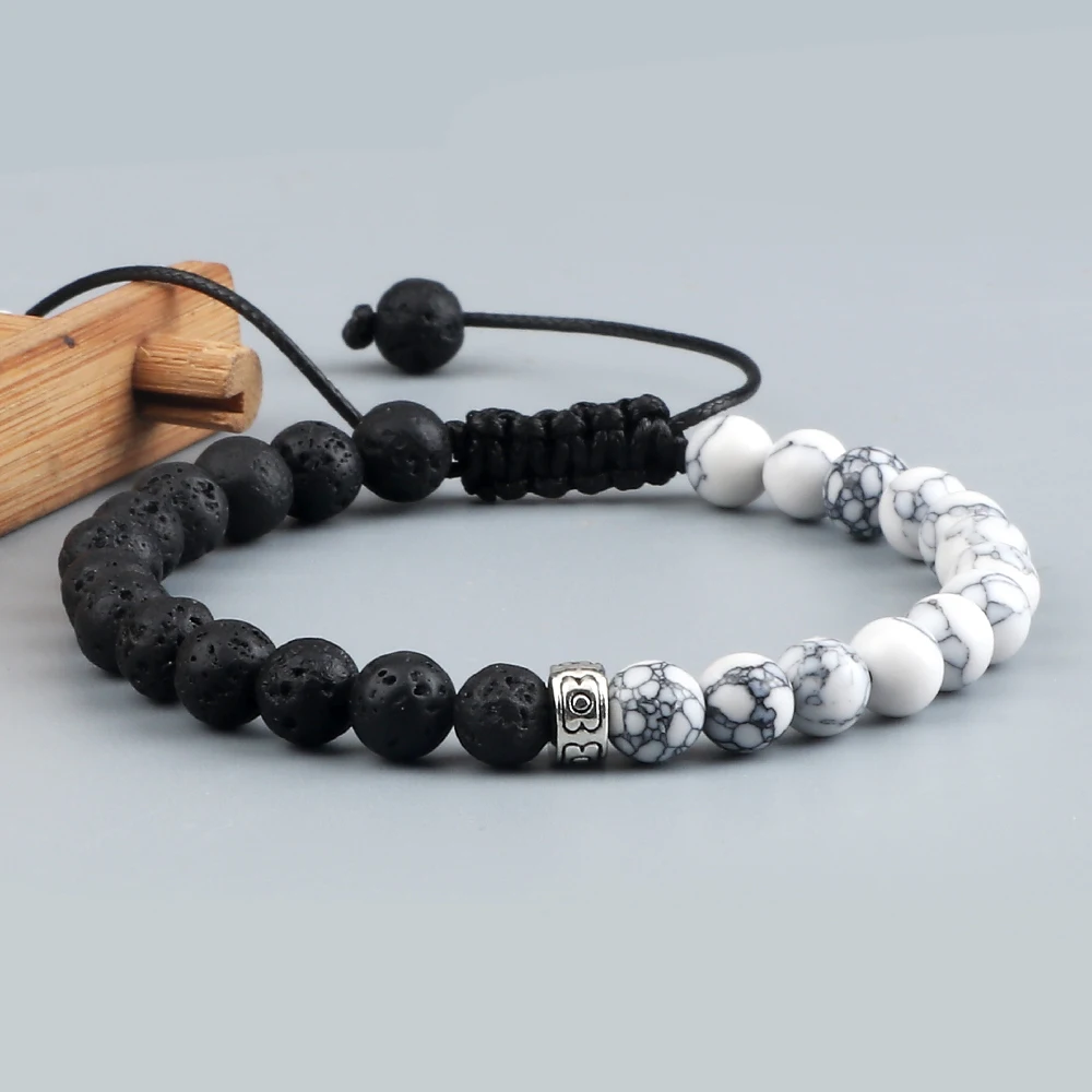 Парные бусины Yinyang искусственный тигровый глаз драгоценные браслеты для женщин и