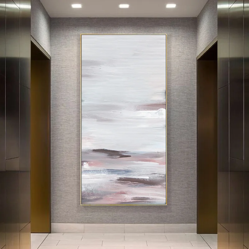 Минималистичный Стиль искусственная живопись вход в коридор Вертикальная