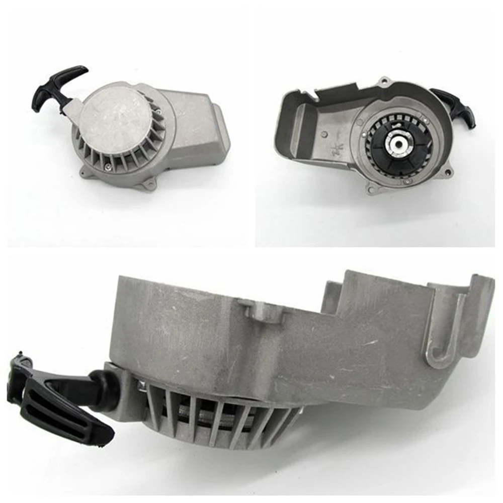 Серебристый 47cc 49cc алюминиевый мини мотовездеход с отдачей стартер внедорожный