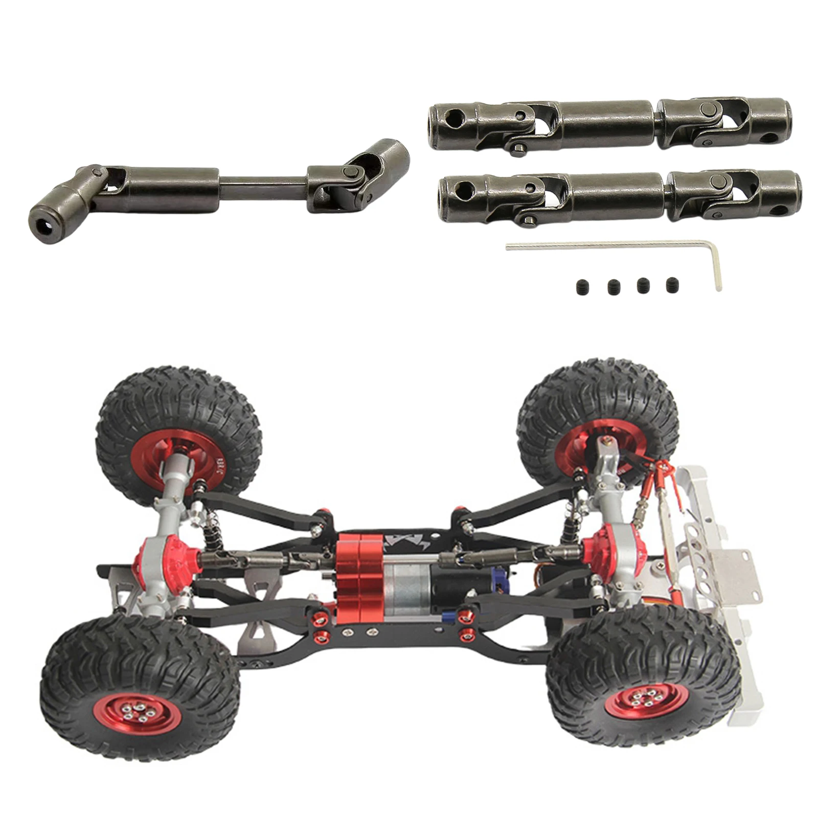 

Drive Shaft Dogbone for WPL D12 1:10 RC Truck Accessory Titanium