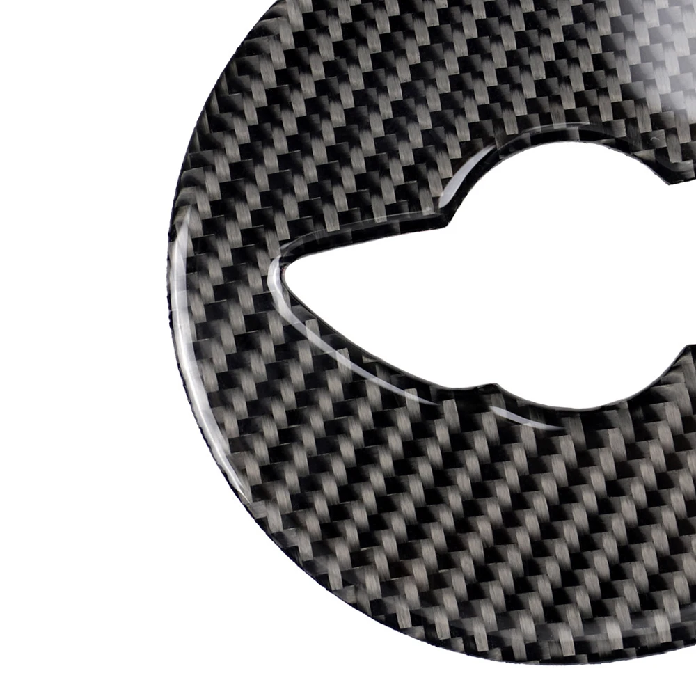Tefanball Carbon Fiber Car Steering Wheel Stickers Cover Trim For Mini Cooper R55 R56 Countryman R60 Paceman R61 Car Accessories
