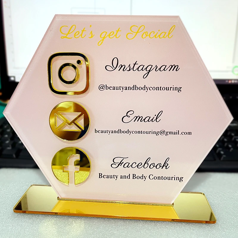 Индивидуальный акриловый Свадебный инстаграммный знак для социальных сетей