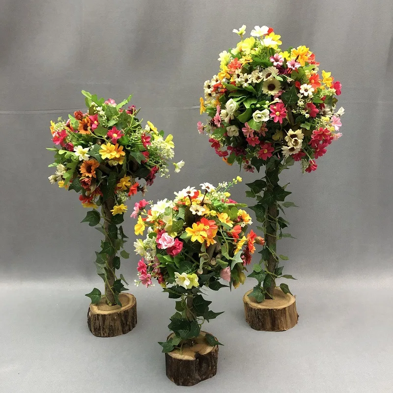 

Colorful Green Simulation Flower Ball Artificial Plant Potted Fake Bonsai For Desktop Home Wedding Greening Decorative Ornaments