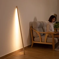 Nordic Black Walnut European Ash Stay Against Wall Floor Lamp Design Bedroom Bedside Living Room Sofa LED Atmosphere Lamp