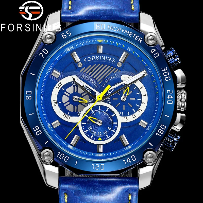 FORSINING автоматические механические мужские наручные часы военные спортивные Топ