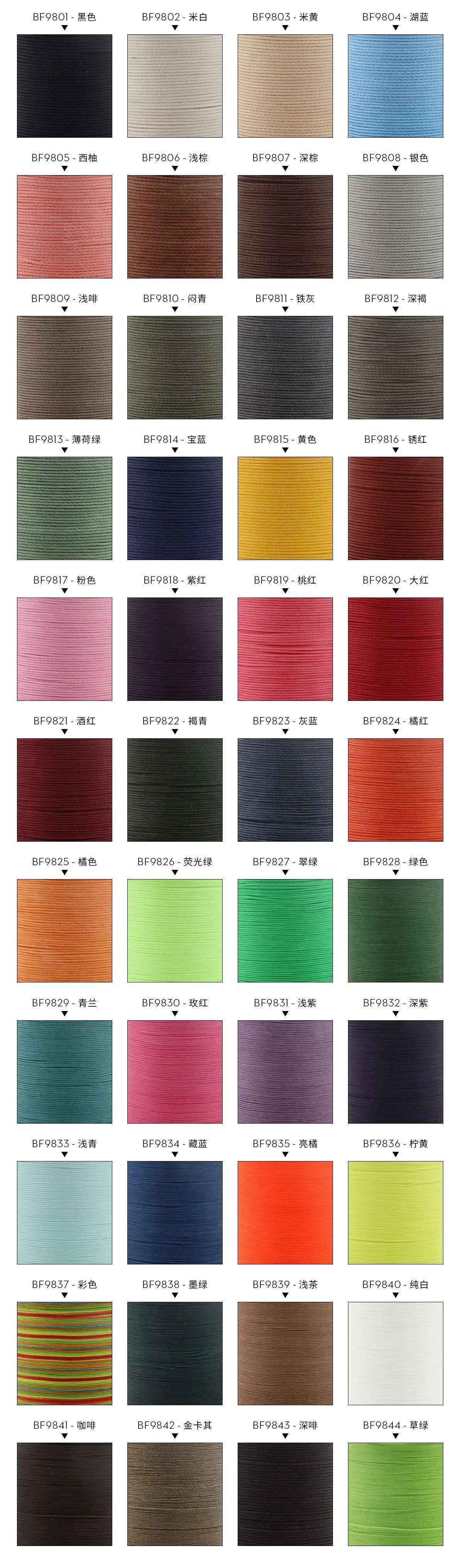 0 55 мм полиэфирная кожа ручная работа Круглый воск нить цвет веревка оптовая