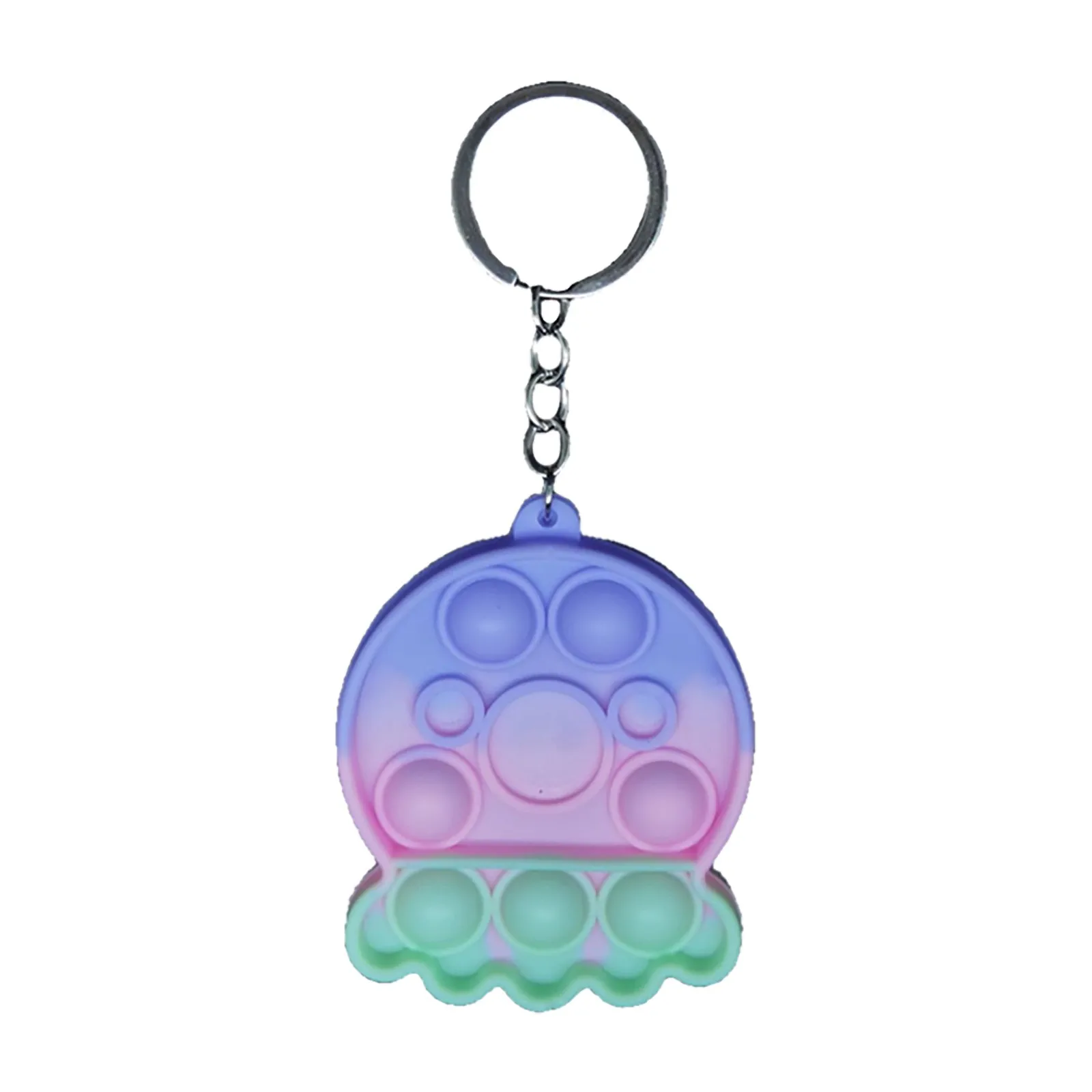 

Kids Silicone Mini Push Bubble Fidget Sensory Keychain Toy Decompression Desktop Puzzle Toy Relief Funny Anti-stress Hand Toys